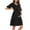 Black, variant on Women's Summer Maternity Dress Ruffle Short Sleeve Maternity Clothes