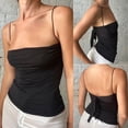 thumbnail image 6 of Biezeib Women's Summer Fitted Cami Tops Black Sleeveless Open Back Cropped Camisole Tops, 6 of 6