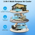 thumbnail image 6 of Evaporative Air Cooler, 3000CFM Swamp Cooler with Remote Control and 12H Timer, 4 Ice Packs, 3 Modes & Wind Speeds for Outdoor Indoor Use, 10.3 Gallon, 6 of 7