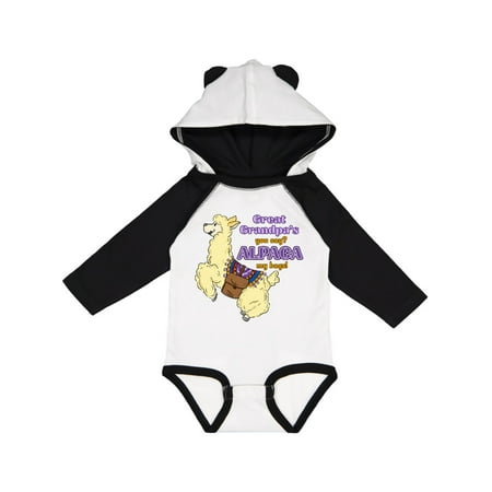 

Inktastic Cute Jumping Alpaca-Great Grandpa s You Say ALPACA my bags! Gift Baby Boy or Baby Girl Long Sleeve Bodysuit
