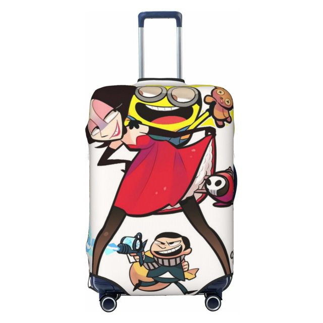 Cute Anime Cartoon Minions Travel Suitcase Protective Cover Trunk Case Washable Elastic Luggage Cover Fits Small Suitcase Protector Baggage With Concealed Zipper Gifts