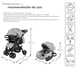 thumbnail image 4 of Carriola con Autoasiento Reversible Reclinable y Plegado Fácil Elite D'Bebe - Gris, 4 of 7