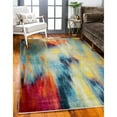 thumbnail image 6 of Unique Loom Amber Lyon Rug Multi/Blue 6' 1" x 9' Abstract Contemporary Perfect For Living Room Bed Room Dining Room Office, 6 of 6