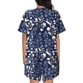 thumbnail image 3 of Bingfone Plant Print Pajamas Sets for Women Soft Short-Sleeved Pjs with Lounge Shorts Two Piece Sleepwear, 3 of 8