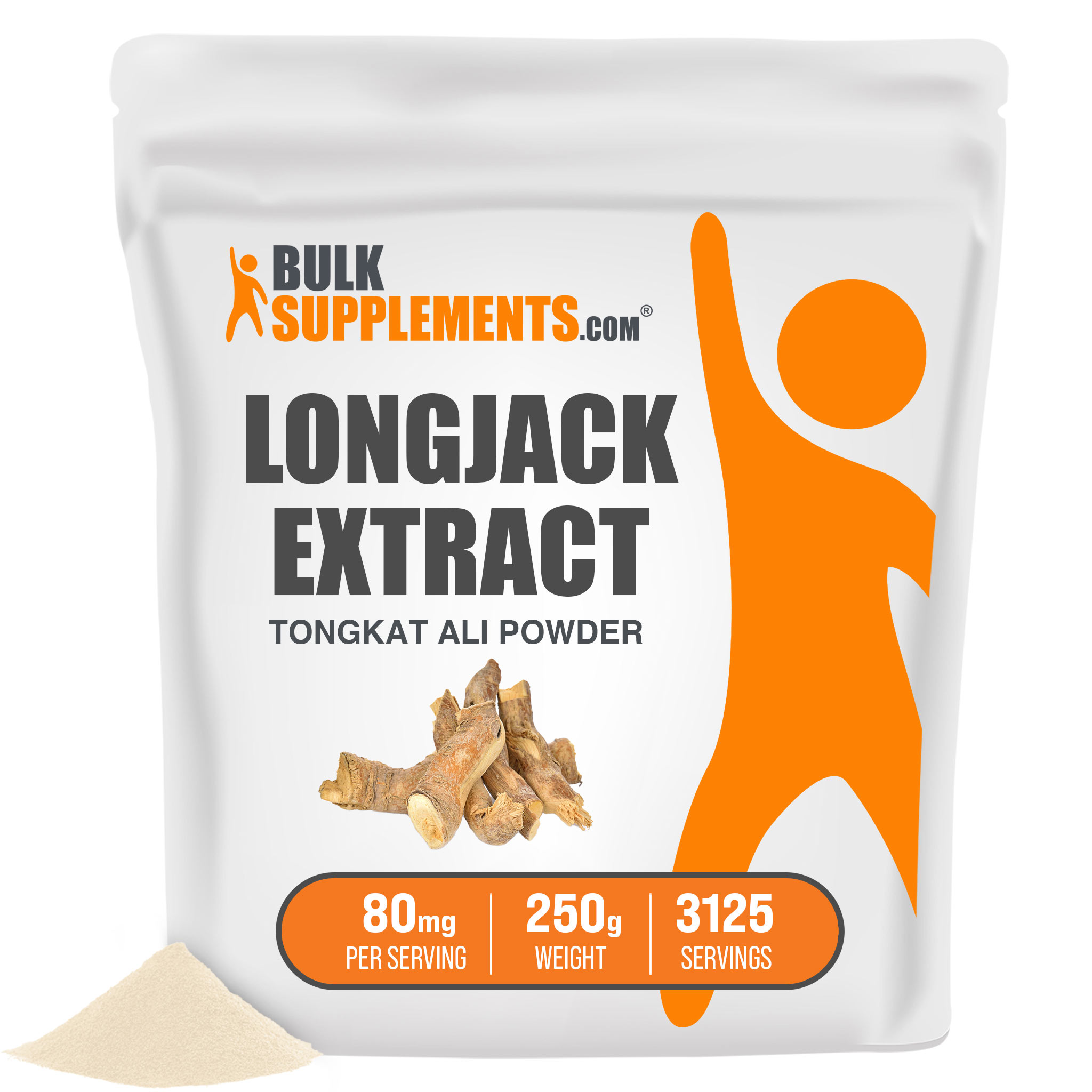 Longjack Extract (Tongkat Ali) Powder, 80mg