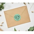 thumbnail image 2 of Darling Souvenir Round 45 Pieces Heart Save The Date Stickers Personalized Bride Groom Initials And Date Envelope Seals - Mint, 2 of 4