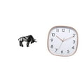 thumbnail image 1 of Escultura moderna de toro de resina, figura abstracta con reloj de pared digital. Diseño grande, vintage, silencioso. Arte práctico para la entrada, m, 1 of 8
