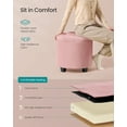 thumbnail image 4 of Round Velvet Ottoman with Storage - 17.7" Foot Rest Stool with Legs, 330 lb Capacity, for Living Room/Bedroom, Jelly Pink, 4 of 5