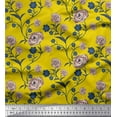 thumbnail image 1 of Soimoi Cotton Duck Fabric Leaves & Rose Floral Fabric Prints By Yard 56 Inch Wide, 1 of 1