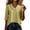 31# Yellow, variant on Womens Linen Shirts Summer 3/4 Sleeve Tops Dressy Casual Buttons V Neck Blouse Loose Fit Lightweight Tunic Tops,Gray,S