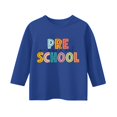 thumbnail image 3 of EnJoCho Preschool First Day of School Shirt Boys Girls Back-to-School Colorful Letter Graphic Long Sleeve Little Kid Casual Tee Top Toddler Girl Crewneck School Tee, 3 of 3