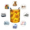 thumbnail image 6 of Balery 3D Sunflowers Round Laundry Basket with Handles Waterproof Freestanding Laundry Hamper for Clothes Toys in the Dorm and Family-Medium, 6 of 8