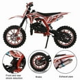 thumbnail image 2 of 49cc Kids Dirtbike Gas Dirtbike, 2 Stroke Gas Dirt Bike for Kids 6-12, Mini Dirt Bike Gas Powered w/Dual Suspension & Dual Disc Brake, 2 of 10