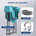 thumbnail image 6 of SereneLife Foldable Dog Bath Tub with Adjustable Height, 360° Access, Drain Hose & Storage Pockets – 130 lb Capacity Grooming Station for Indoor/Outdoor Use -  Blue, 6 of 7