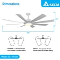 thumbnail image 3 of Delta Breez Rio Vista 60" Ceiling Fan w/ LED, Remote, Indoor/Outdoor, White, 3 of 11
