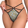 thumbnail image 2 of Watercolor Sunflower Background Sunflower Open Type Women's Panties Crotch Opening G-strings Thongs Lingeries Underwear, 2 of 7