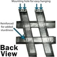 thumbnail image 4 of Huge 20" Metal # Hashtag Wall Decor, Silver with Rusted Edges, Galvanized Wall Mountable Decoration, 4 of 6