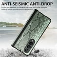 thumbnail image 3 of For Samsung Galxy Z Fold4 5G Phone Case，Shockproof Luxury Python Leather pattern Magnetic Hinge Protection Cover, 3 of 5