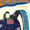 thumbnail image 5 of Soccer and Trophy Blue Pattern 17" School Backpacks for Teens,Waterproof Oxford Fabric,S-Shape Padded Straps for School,Travel,Hiking,Camping, 5 of 6