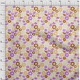 thumbnail image 4 of oneOone Georgette Viscose White Fabric Asian Retro Floral Craft Projects Decor Fabric Printed By The Yard 42 Inch Wide, 4 of 4