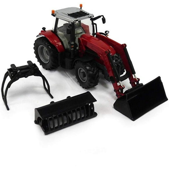 (Replica 6616) - Tomy 43082a1 Die Cast Metal & Plastic Massey Ferguson Tractor With Frontloader