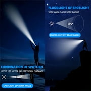 LITOM Rechargeable LED Headlamp, Ultra-Bright Motion Sensor Headlamp with Red/White/Blue Lights, Waterproof Adult Forehead Flashlight, Suitable for Camping, Running, Hiking, Fishing