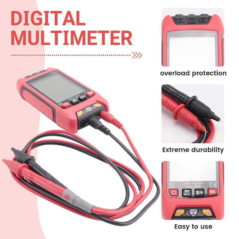 2X Digital Multimeter, 9999 Counts TRMS Auto-Ranging Voltmeter, Accurately Measures  Amp Ohm Voltage Meter