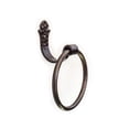 thumbnail image 3 of Hand Hammered Plate Wall Mounted Wrought Iron Towel Ring, 3 of 6
