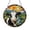 Acrylic 3.5 Inch, variant on Cow Stained Glass Panel Countryside Farm Landscape Decorative Glass Window Art for Home Interior Display