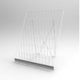 thumbnail image 5 of FixtureDisplays 6-Tiered White Wire Display Rack 25.0" x 24.3" x 20.0" for Tabletops, 2.5" Open Shelves, Greeting Card, Book, Craft, CD, DVD, 5 of 5
