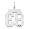 thumbnail image 3 of 14k White Gold Satin Brush Finish Small Size Number 83 Charm Pendant, 3 of 3