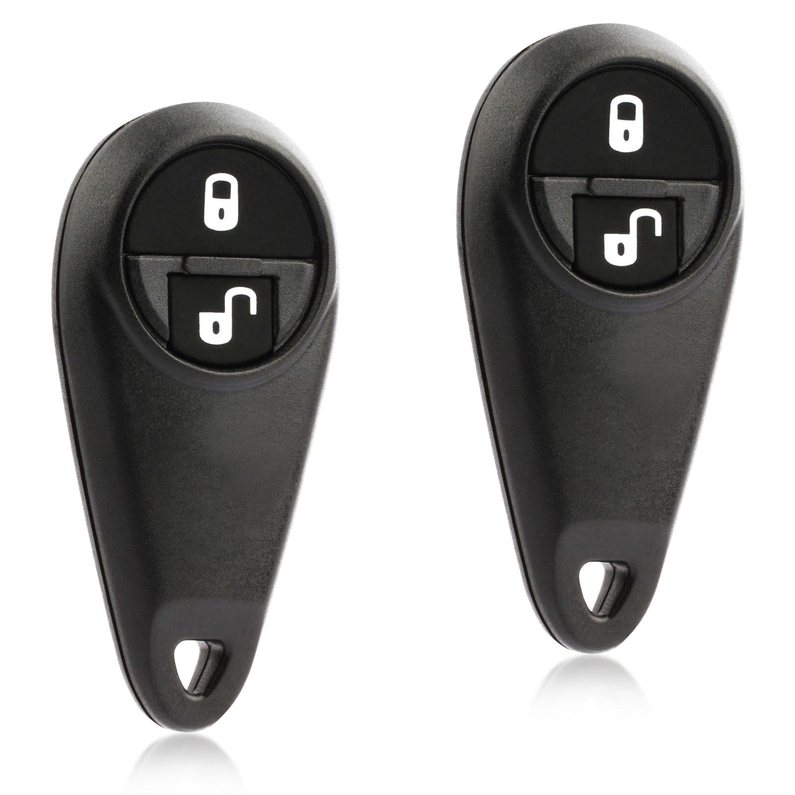 KeylessOption replacement fob for 2005-2008 Subaru Forester, Impreza, Legacy (28268ZB700) 2-button tear drop style remote fob, 2 pack