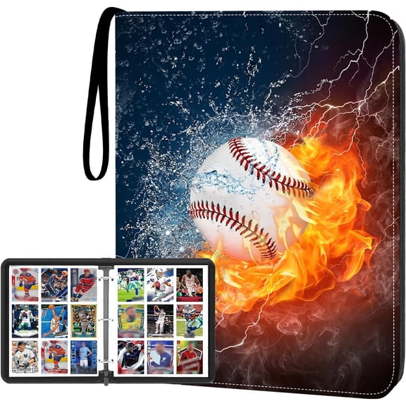 9-Pocket Baseball Card Binder - Holds 900 Cards with 50 Removable Sleeves | Sports & Trading Card Album for Collectibles
