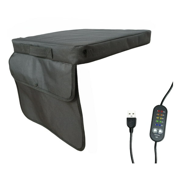 Hearth & Gear Heated Stadium Seat Cushion With Back Support And Seat Pad Featuring Temperature Control And Timer. Comfortable Portable Stadium Seat Cushion For Outdoor Use And Various Occasions Flat