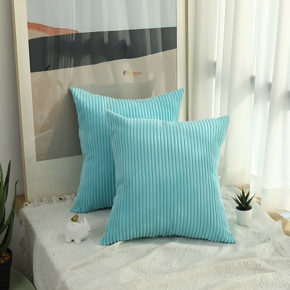 AUQ Soft Corduroy Striped Velvet Rectangle Decorative Throw Pillow Cushion for Couch 30*50cm