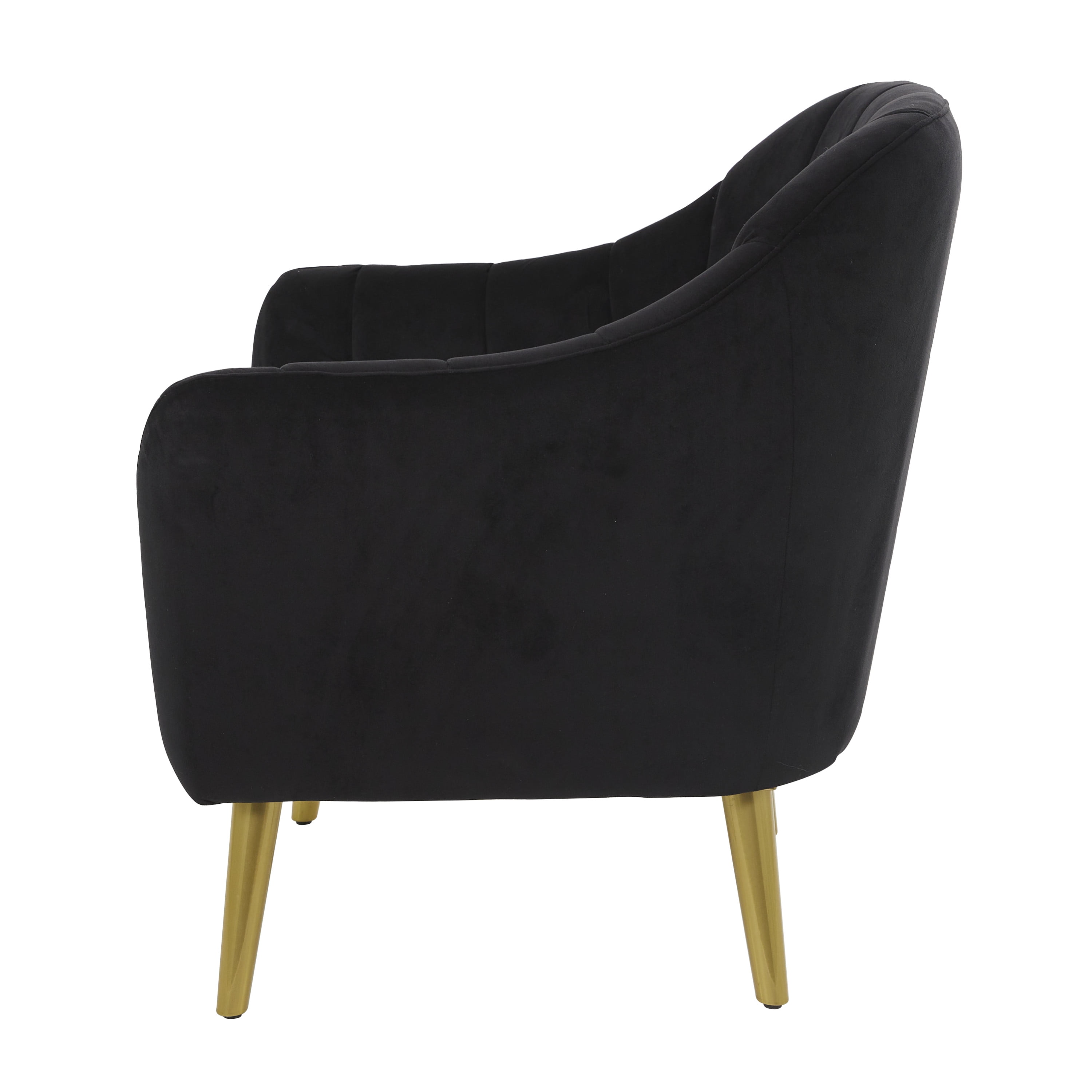 DecMode 30" x 32" Black Polyester Accent Chair, 1-Piece