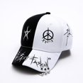 thumbnail image 5 of Men Women Baseball Cap with Ring Hip Hop Fashion Pattern Hat, 5 of 8