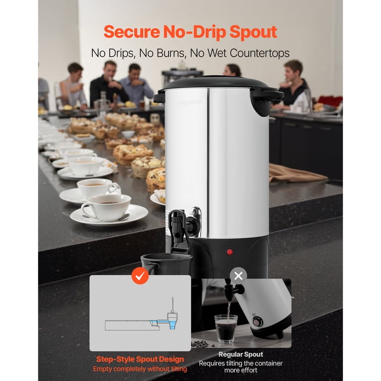 KFFKFF 40-Cup Commercial Coffee Urn, No-Drip Faucet photo 5