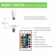 4 Pack E27 RGB LED Bulbs Light 16 Color Change Lighting Decor Light Lamp with IR Remote Control
