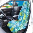 thumbnail image 3 of POLERO Car Seat Towel Waterproof Warp Kitted Terry Cloth, Compatible with Truck Seat Van, for Sedan Cars Vans, Tropical Palm Leaf Pattern, 3 of 9