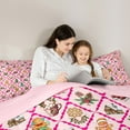 thumbnail image 4 of Manfei Merry Christmas Twin Bedding Sets 7-Piece,Xmas Tree Dessert Bedding Comforter Set,Red Festival Berry Sheet Sets For Girls,Ultra Soft Home Decor Reversible, 4 of 8
