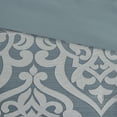 thumbnail image 2 of Madison Park Cal King Size 8-Piece Comforter Set, Jacquard Bed in a Bag Set, Bedding Set with Sheets and Decor Pillows, Aqua Blue/Silver, 2 of 5