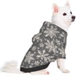 thumbnail image 2 of Fotbe Sparkling Snowflakes Print Small Dog Sweater Hoodies Pet Grey Hooded Soft Fleece Sweatshirts with Pocket Fall Winter Puppy Cat Sweaters Warm Clothes-Small, 2 of 7