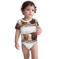 thumbnail image 3 of Daiia Yak Printed Unisex-Baby Short Sleeve Onesies Bodysuits Baby Climbing Clothes Soft and Comfortable Romper with Expandable Shoulder Design-3 Months, 3 of 8