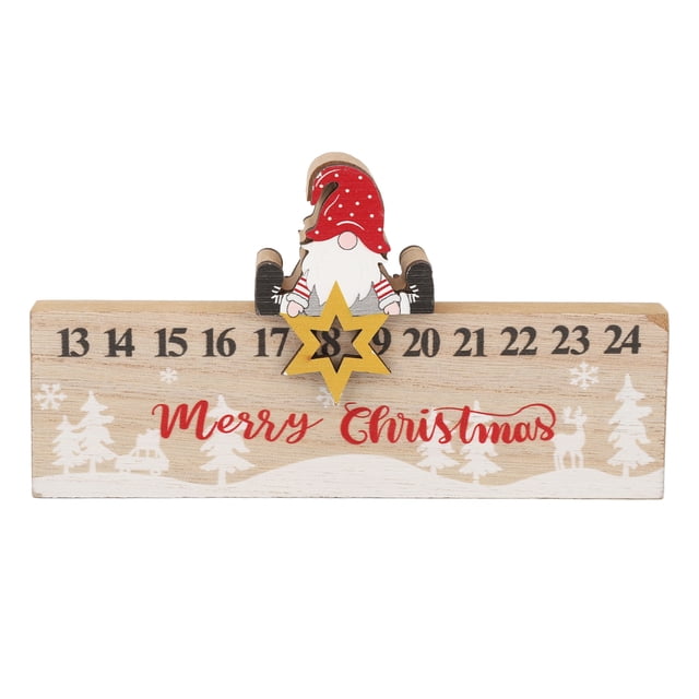 Calendario De Cuenta Regresiva De Navidad, Bloque De Cuenta Regresiva De Escritorio Deslizante Color Brillante Exquisito Para Restaurante ANGGREK IB1412