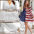 thumbnail image 6 of Yuyamidu American Flag Dress for Women Girls Independence Day V-Neck Pull on Dresses Butterfly High Waistline Dress Ladies Summer Fall Beach Party Dresses Size 2XL, 6 of 7