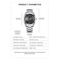 thumbnail image 4 of Quartz Watch for Men, Stainless Steel Business Luxury Style with Luminous & Waterproof Features, 4 of 5