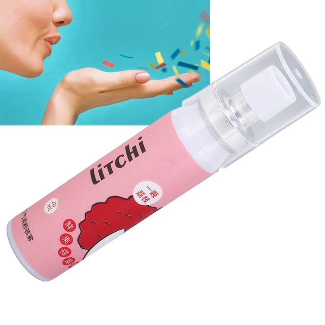 Spray oral de mal aliento, 5 pianas de aliento con sabor un fruta spray 20 ml de lichi no irritante con sabor a citas