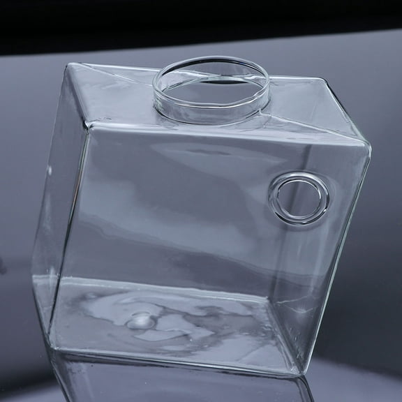 2 Pcs Wall Hanging Plant for Flowers Glass Vase Eye-catching Rhombus