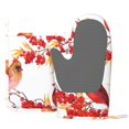 thumbnail image 3 of Kll Bullfinch On Branch Oven Gloves And Pot Holders Grill Gloves - Oven Gloves And Pot Holders, Non-Slip Cooking Gloves With Recycled Pads, 3 of 9